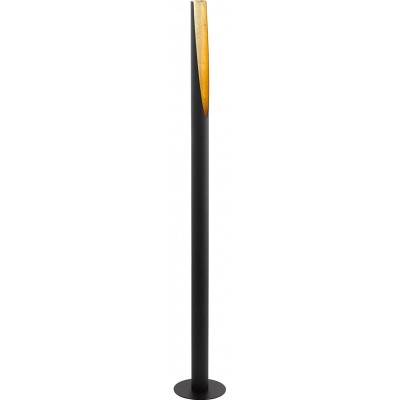 Lámpara de pie Eglo 5W 3000K Luz cálida. Forma Alargada 137×6 cm. Salón, dormitorio y vestíbulo. Estilo moderno. Acero. Color negro