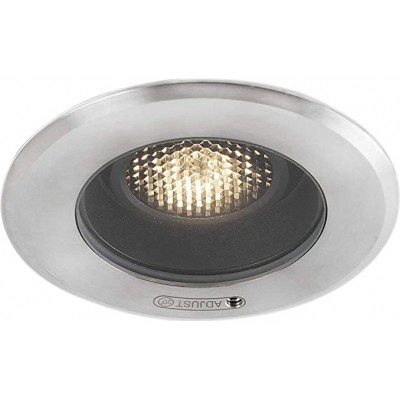 Recessed lighting 8W Round Shape 135 cm. Living room, dining room and lobby. Aluminum. Gray Color