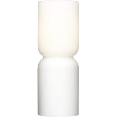 Lâmpada de mesa Ø 9 cm. Vidro. Cor branco