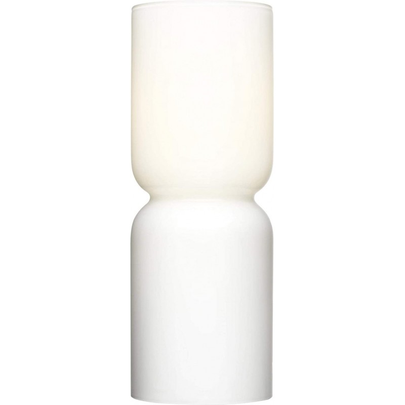 107,95 € Envoi gratuit | Lampe de table Façonner Cylindrique Ø 9 cm. Salle à manger, chambre et hall. Verre. Couleur blanc