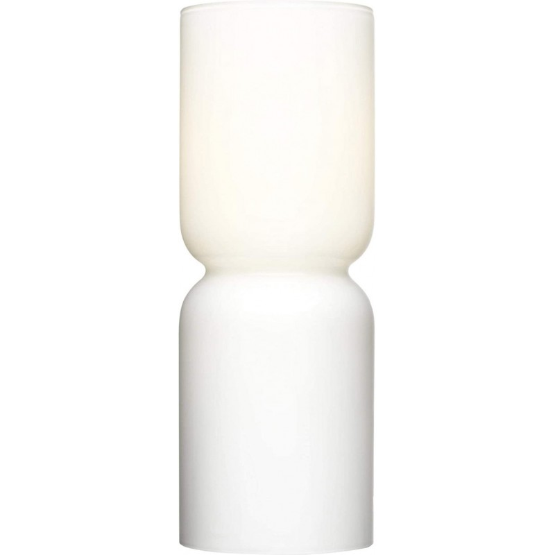 107,95 € Kostenloser Versand | Tischlampe Zylindrisch Gestalten Ø 9 cm. Esszimmer, schlafzimmer und empfangshalle. Glas. Weiß Farbe