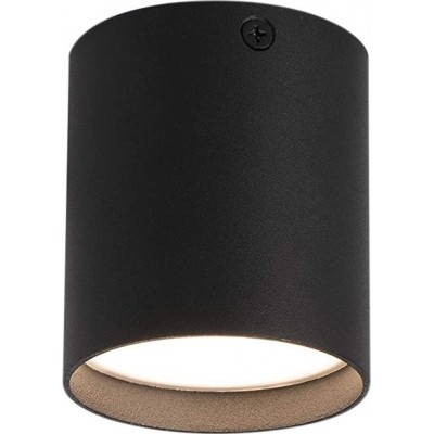 Внутренний точечный светильник 6W Цилиндрический Форма 8×7 cm. LED Столовая, спальная комната и лобби. Современный Стиль. Алюминий и Поликарбонат. Чернить Цвет