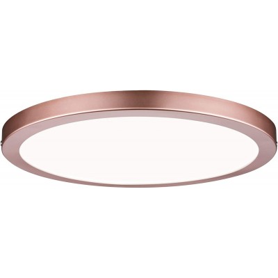 85,95 € Free Shipping | Indoor ceiling light 19W Round Shape Ø 30 cm. Dimmable LED Living room, dining room and bedroom. PMMA. Rose Color