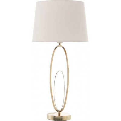 Lampada da tavolo Forma Cilindrica 60×60 cm. Soggiorno, sala da pranzo e atrio. Metallo. Colore bianca