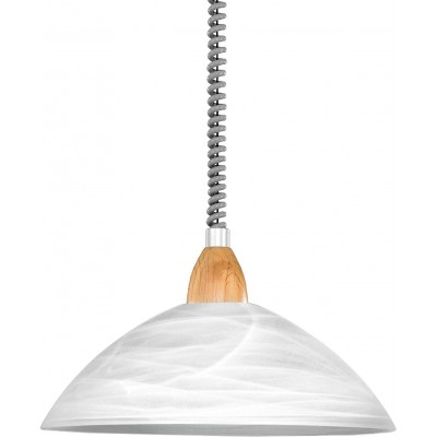Hanging lamp Eglo 60W Round Shape Adjustable height Living room, dining room and lobby. Modern Style. Wood. White Color
