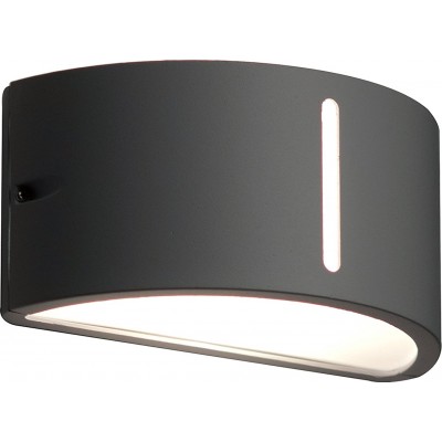 66,95 € Envio grátis | Luz de parede interna 60W 25×14 cm. Saída de luz bidirecional Alumínio e metais. Cor antracite