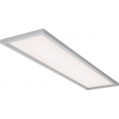 126,95 € Free Shipping | Indoor ceiling light Rectangular Shape 120×30 cm. Dimmable LED Remote control. night light function Kitchen, bedroom and hall. Modern Style. PMMA and Metal casting. Plated chrome Color
