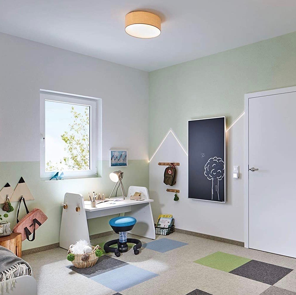 84,95 € Бесплатная доставка | Внутренний потолочный светильник 40W 38×38 cm. Текстиль. Бежевый Цвет