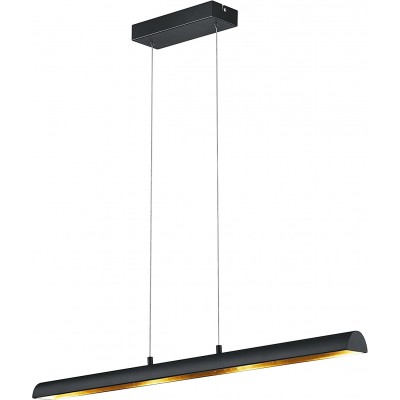 Hanging lamp Trio 4W Extended Shape 150×100 cm. 4 adjustable light points Bedroom. Modern Style. Metal casting. Black Color