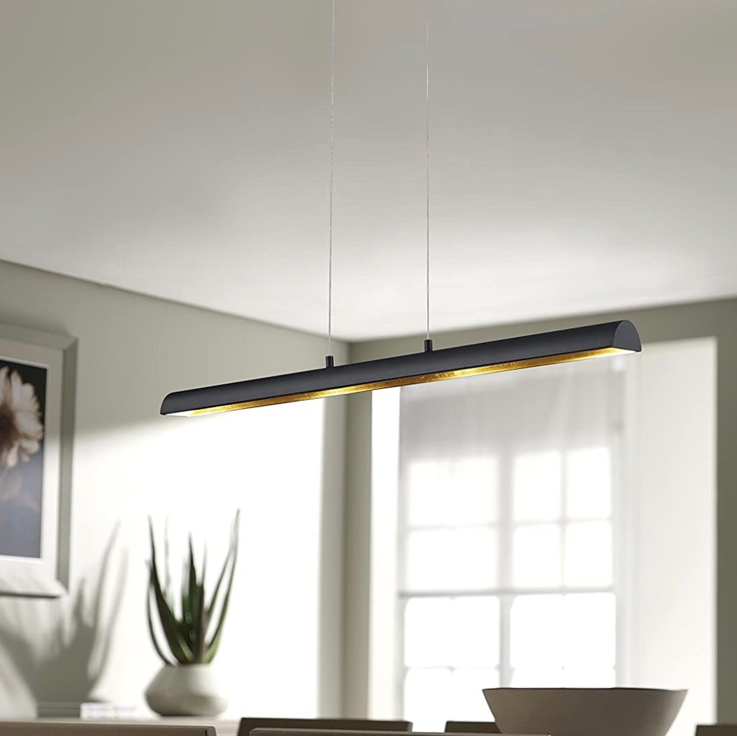 203,95 € Spedizione Gratuita | Lampada a sospensione Trio 4W 150×100 cm. 4 punti luce orientabili Metallo. Colore nero