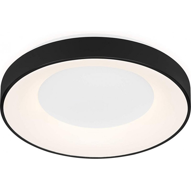 111,95 € Free Shipping | Indoor ceiling light 36W Round Shape Ø 48 cm. Remote control Living room, kitchen and bedroom. Modern Style. Metal casting. Black Color