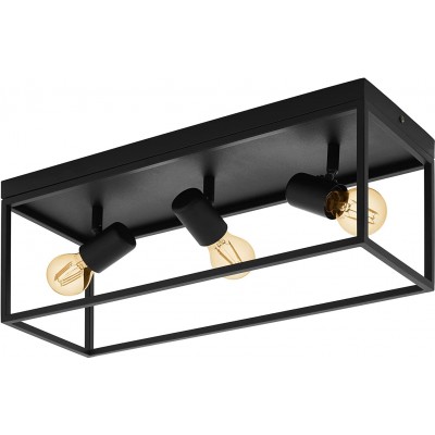 103,95 € Spedizione Gratuita | Lampada da soffitto Eglo 40W 54×21 cm. 3 punti luce orientabili Acciaio. Colore nero