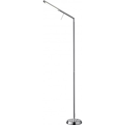 112,95 € Free Shipping | Floor lamp Trio 6W 3000K Warm light. Extended Shape 162×18 cm. LED Living room. Nickel Metal. Nickel Color
