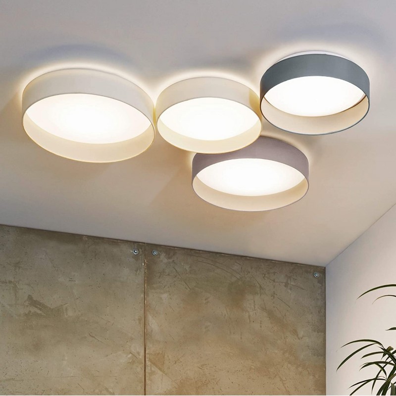 79,95 € Free Shipping | Indoor ceiling light Eglo Round Shape Ø 32 cm. Living room, bedroom and lobby. Modern Style. PMMA