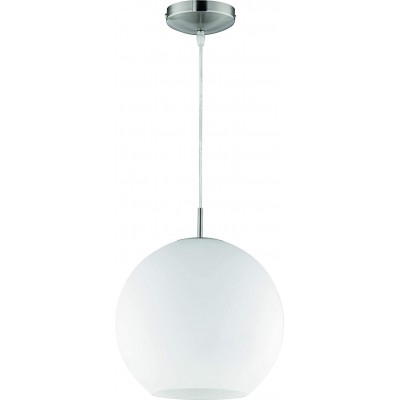 Lámpara colgante Reality 60W Forma Esférica 156×30 cm. Salón, comedor y dormitorio. Estilo moderno. Cristal. Color blanco