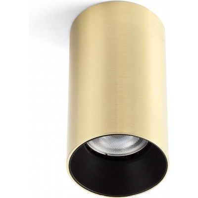 45,95 € Free Shipping | Indoor spotlight 8W Ø 6 cm. Aluminum and polycarbonate. Golden Color