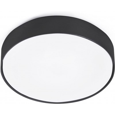 97,95 € Free Shipping | Indoor ceiling light 19W Round Shape LED ceiling light for fan Living room, dining room and bedroom. Black Color