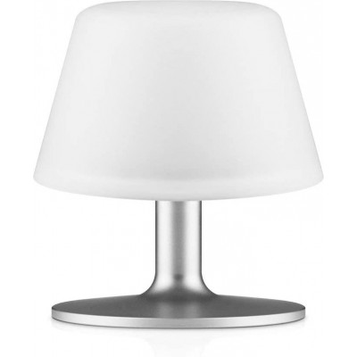 124,95 € Spedizione Gratuita | Lampada da tavolo 1W 20×18 cm. Alluminio, metallo e bicchiere. Colore bianca