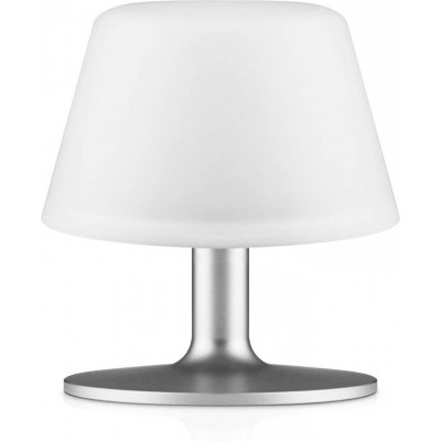 Lampada da tavolo 1W Forma Cilindrica 20×18 cm. Sala da pranzo, camera da letto e atrio. Stile design. Alluminio, Metallo e Bicchiere. Colore bianca