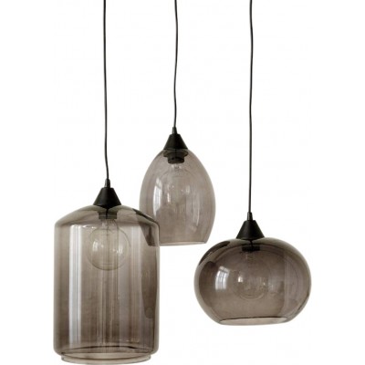 Lampada a sospensione 25×25 cm. Bicchiere. Colore nero