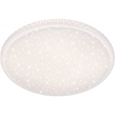 82,95 € Envío gratis | Plafón de interior Ø 59 cm. LED regulable. Mando a distancia. Diseño de estrella Cristal y pmma. Color blanco