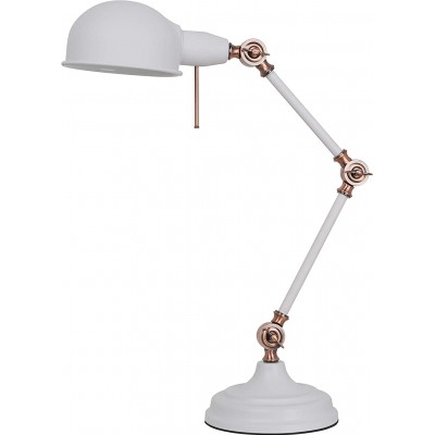 73,95 € Free Shipping | Desk lamp 9W 3000K Warm light. Round Shape 68×17 cm. Articulable Living room, dining room and bedroom. Vintage Style. Aluminum. White Color