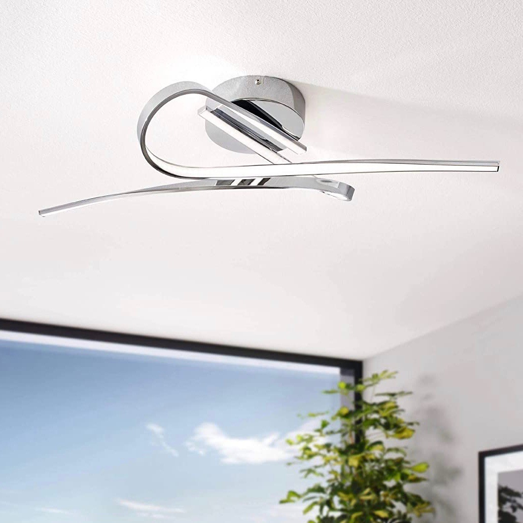 115,95 € Spedizione Gratuita | Lampada da soffitto Eglo 10W 3000K Luce calda. 70×42 cm. Alluminio e pmma. Colore nichel