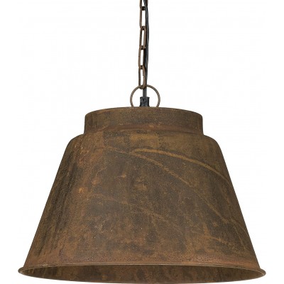 Lámpara colgante 40W Forma Cilíndrica 120×35 cm. Salón, dormitorio y vestíbulo. Estilo retro. Metal. Color marrón