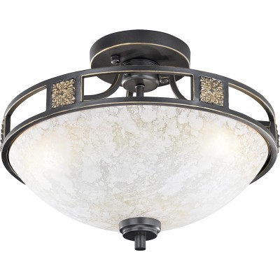 Lampada da soffitto Trio 60W Forma Rotonda 42×42 cm. Camera da letto. Metallo. Colore grigio