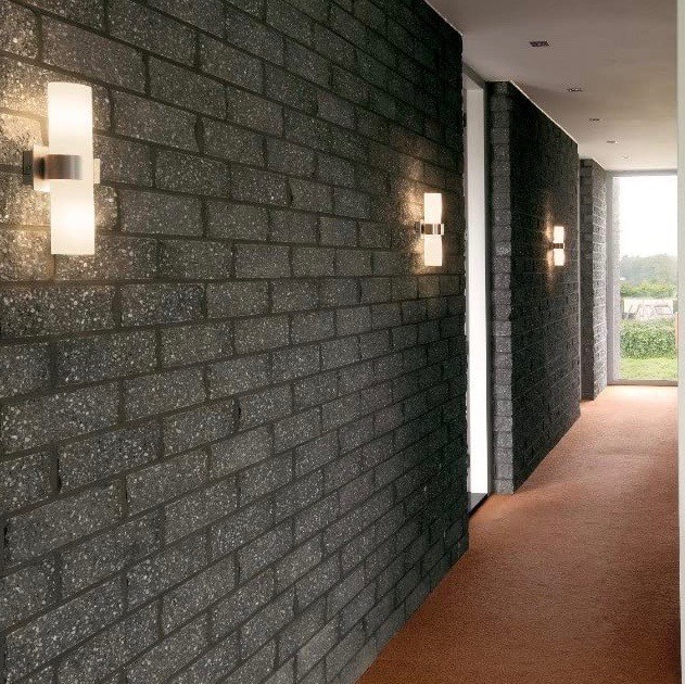 126,95 € Envio grátis | Luz de parede interna 80W 30×19 cm. Alumínio e vidro. Cor amarelo