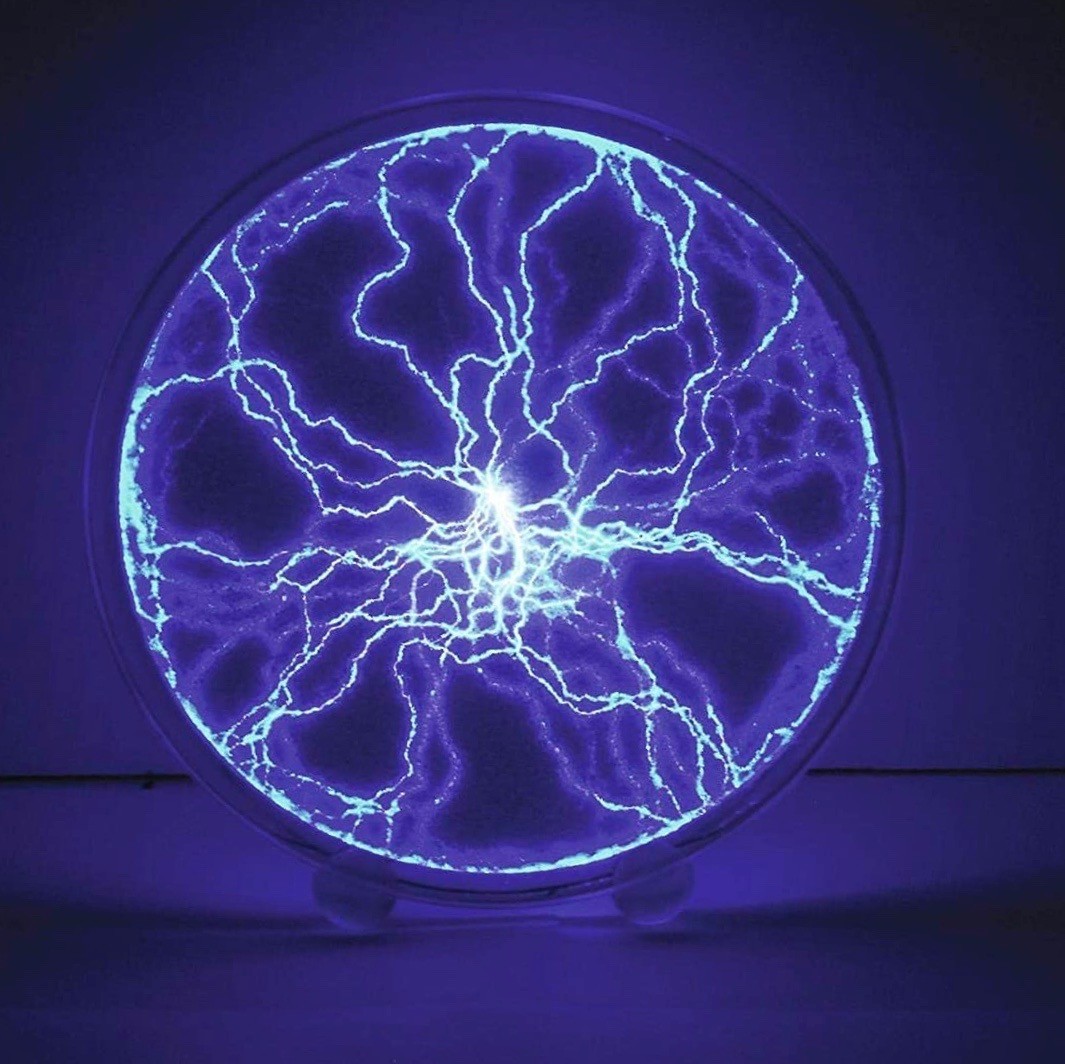 81,95 € Free Shipping | Decorative lighting 16W 38×37 cm. Plasma lamp Crystal. Blue Color