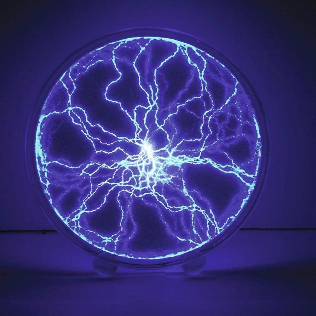 81,95 € Envio grátis | Iluminação decorativa 16W 38×37 cm. Lâmpada de plasma Cristal. Cor azul