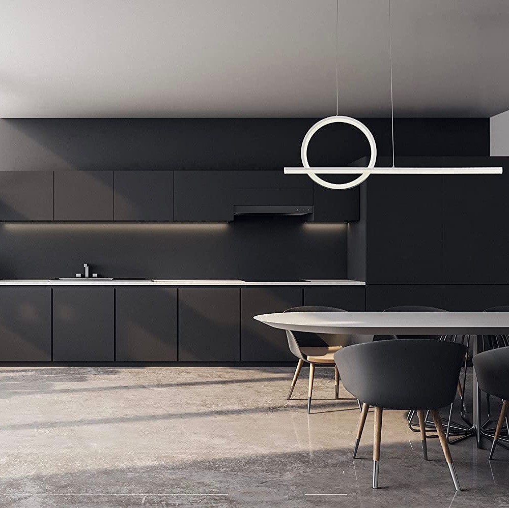 154,95 € Бесплатная доставка | Подвесной светильник 150×80 cm. Стали, нержавеющая сталь и алюминий. Белый Цвет