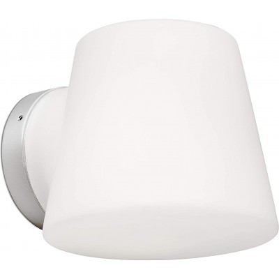 Lampada da parete per interni 6W Forma Conica Ø 14 cm. Bagno. Stile classico. Alluminio e Cristallo. Colore bianca