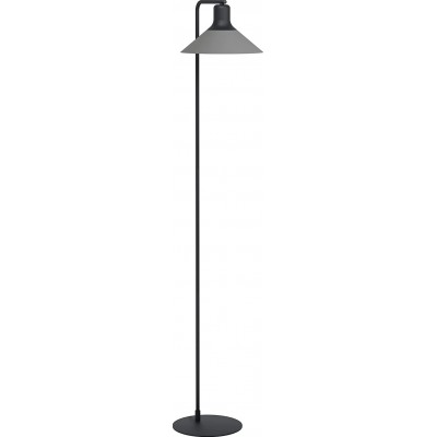 96,95 € Envio grátis | Luminária de piso Eglo 28W 151×37 cm. Interruptor de pé Metais. Cor preto