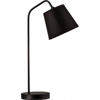 Lampada de escritorio 20W Forma Cilíndrica 32×17 cm. Sala de estar, sala de jantar e salão. Estilo moderno. Metais e Têxtil. Cor preto