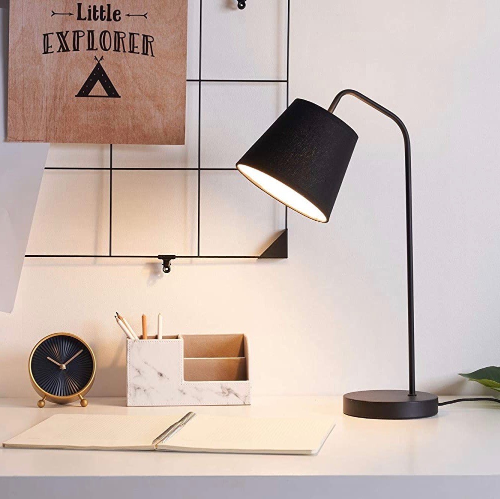 81,95 € 免费送货 | 台灯 20W 32×17 cm. 金属 和 纺织品. 黑色的 颜色