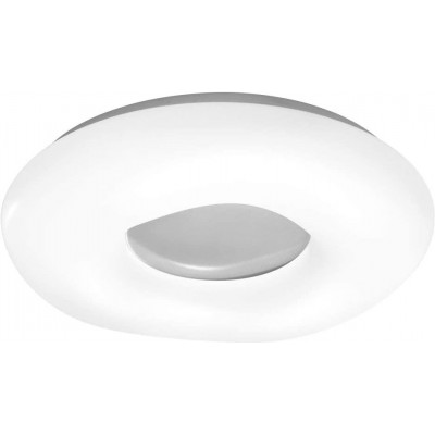 72,95 € Free Shipping | Indoor ceiling light 30W 3000K Warm light. 50×50 cm. LED. Alexa and Google Home Aluminum and pmma. Plated chrome Color