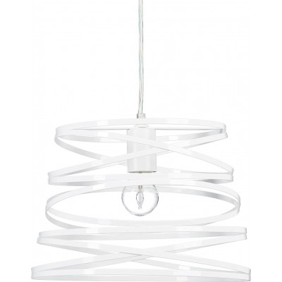 Lampe à suspension Façonner Ronde 125×33 cm. Salle, salle à manger et chambre. Style moderne. Métal. Couleur blanc