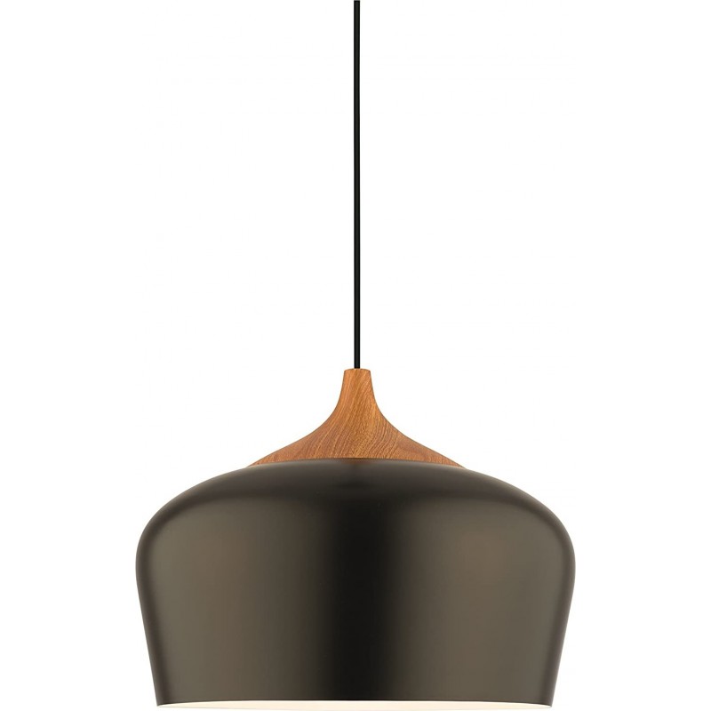 92,95 € Envío gratis | Lámpara colgante 40W Forma Cilíndrica 35×35 cm. Salón, comedor y dormitorio. Aluminio. Color negro