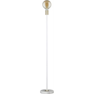 Lámpara de pie 20W Forma Esférica 120×20 cm. Salón, comedor y dormitorio. Estilo nórdico. Metal y Mármol. Color blanco