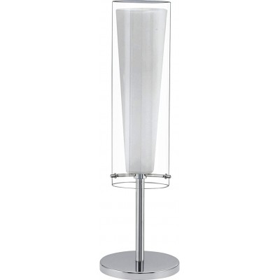 69,95 € Envío gratis | Lámpara de sobremesa Eglo 60W 50×11 cm. Acero y vidrio. Color cromado