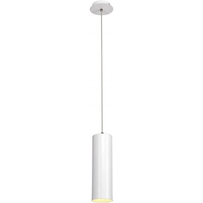 Lampada a sospensione 60W Forma Cilindrica 32×15 cm. Soggiorno, sala da pranzo e atrio. Stile moderno. Alluminio. Colore bianca