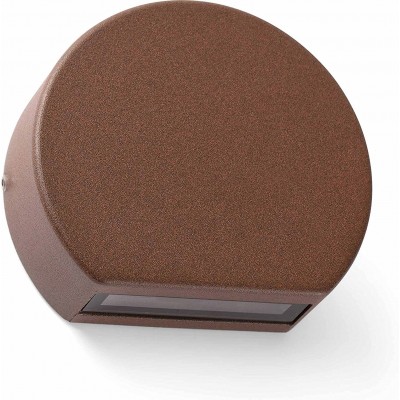 69,95 € Free Shipping | Indoor wall light 4W Round Shape 22×14 cm. LED Living room, bedroom and lobby. Modern Style. Aluminum. Brown Color
