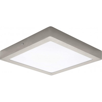 66,95 € Free Shipping | Indoor ceiling light Eglo 30×30 cm. Metal casting. Silver Color