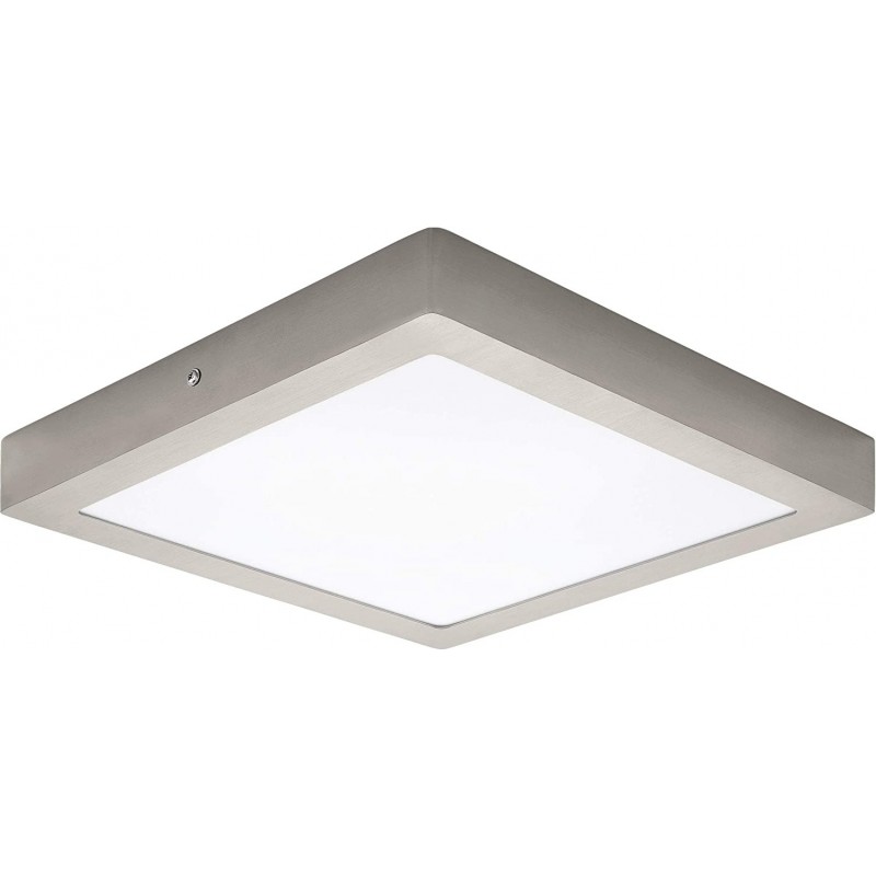69,95 € Free Shipping | Indoor ceiling light Eglo Square Shape 30×30 cm. Lobby. Modern Style. Metal casting. Silver Color