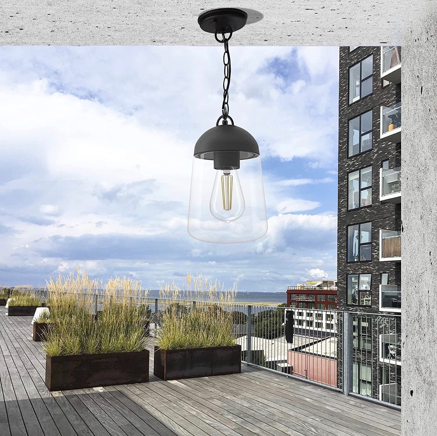 71,95 € Free Shipping | Outdoor lamp 80×15 cm. Adjustable height Aluminum. Black Color