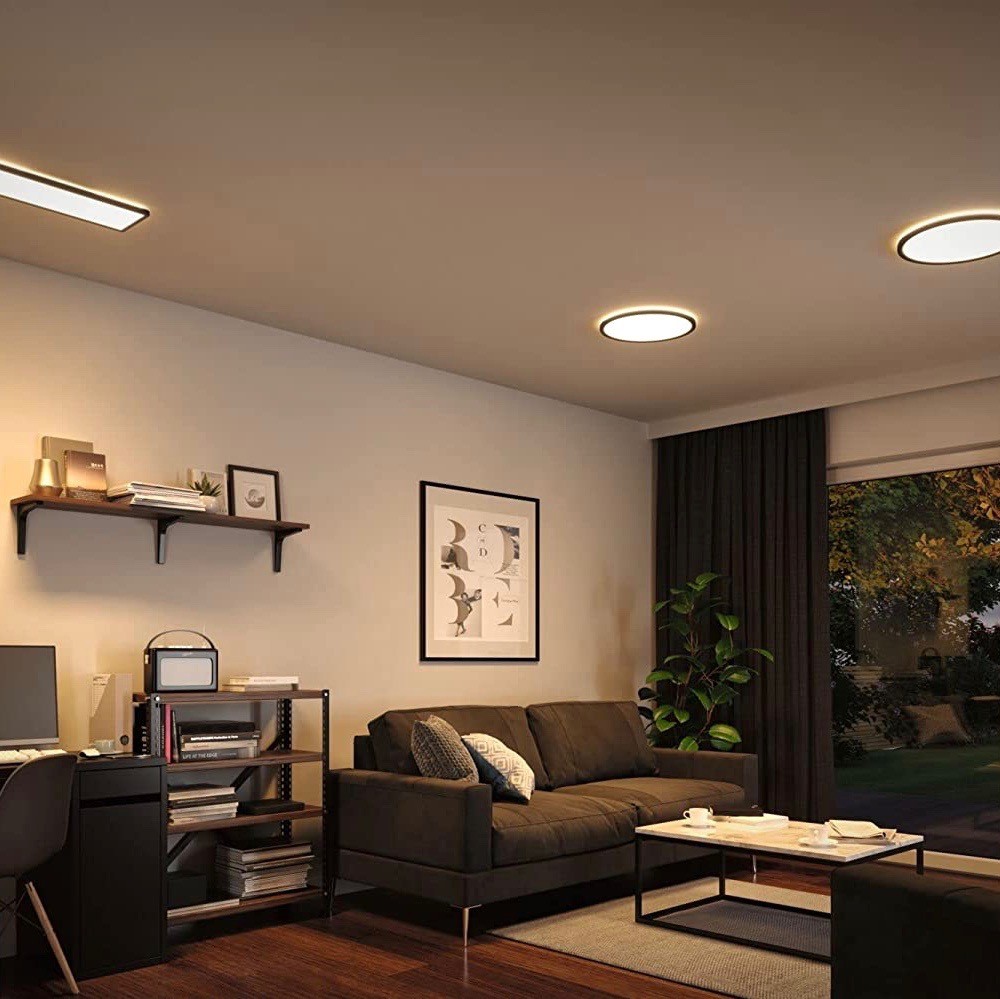 83,95 € Kostenloser Versand | LED-Panel 22W LED 58×20 cm. Dimmbare LED mit 3 Intensitätsstufen Pmma. Schwarz Farbe