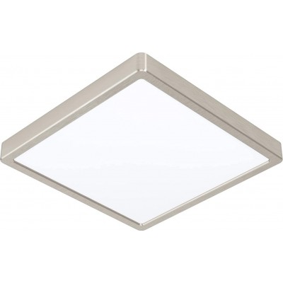 Plafonnier intérieur Eglo 29×29 cm. Maison intelligente à DEL Aluminium. Couleur nickel