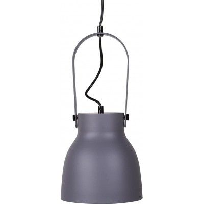 Lámpara colgante Forma Cilíndrica Ø 19 cm. Salón, comedor y dormitorio. Color gris